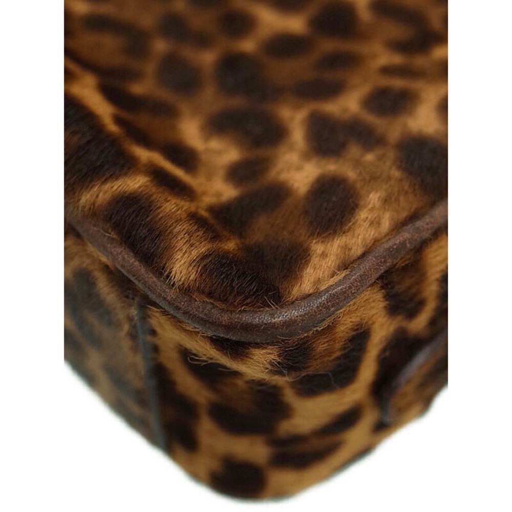 Prada Leopard Calfskin Crossbody Bag pony hair exterior Yellow - Picture 4 of 9